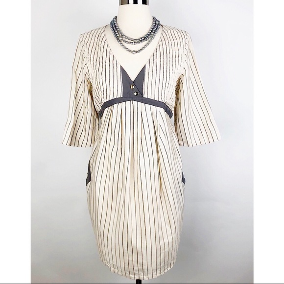 Anthropologie Dresses & Skirts - Anthropologie | Lauren Moffatt Silk Striped Dress